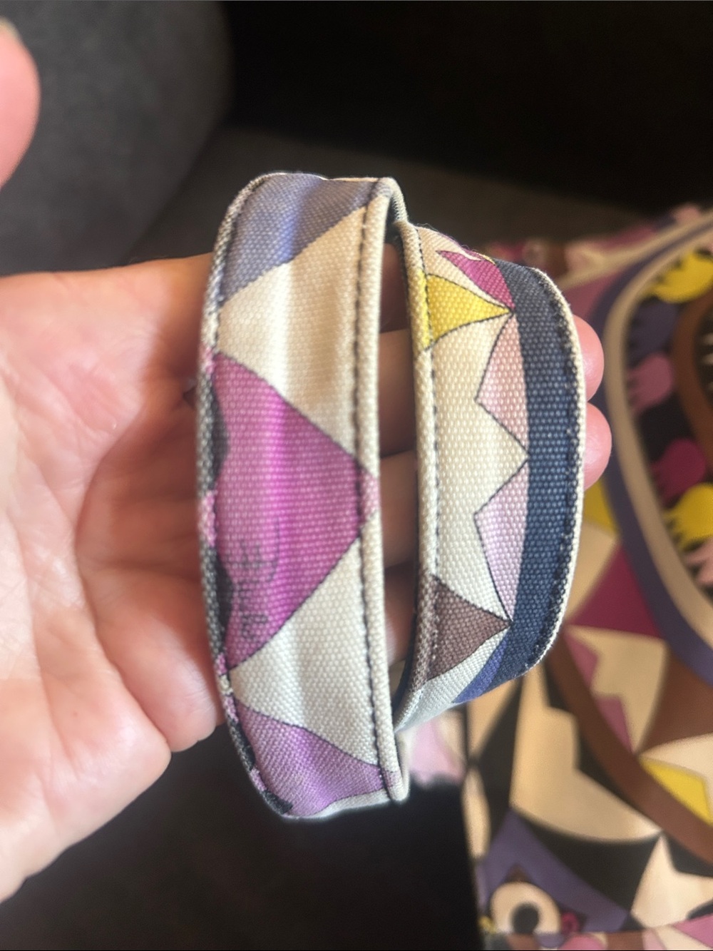 Emilio Pucci Geometric Tote in Purple & White Medium - Picture 5 of 16